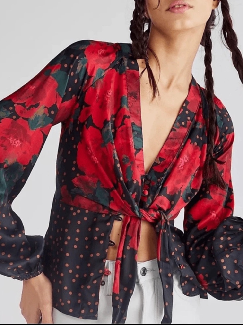 NWT Free People Run Free Blouse